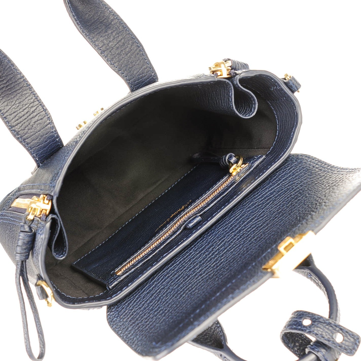 3.1 Textured Calfskin Mini Pashli Satchel Ink