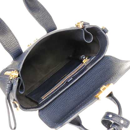 3.1 Phillip Lim 3.1 Textured Calfskin Mini Pashli Satchel Ink 5 of 8