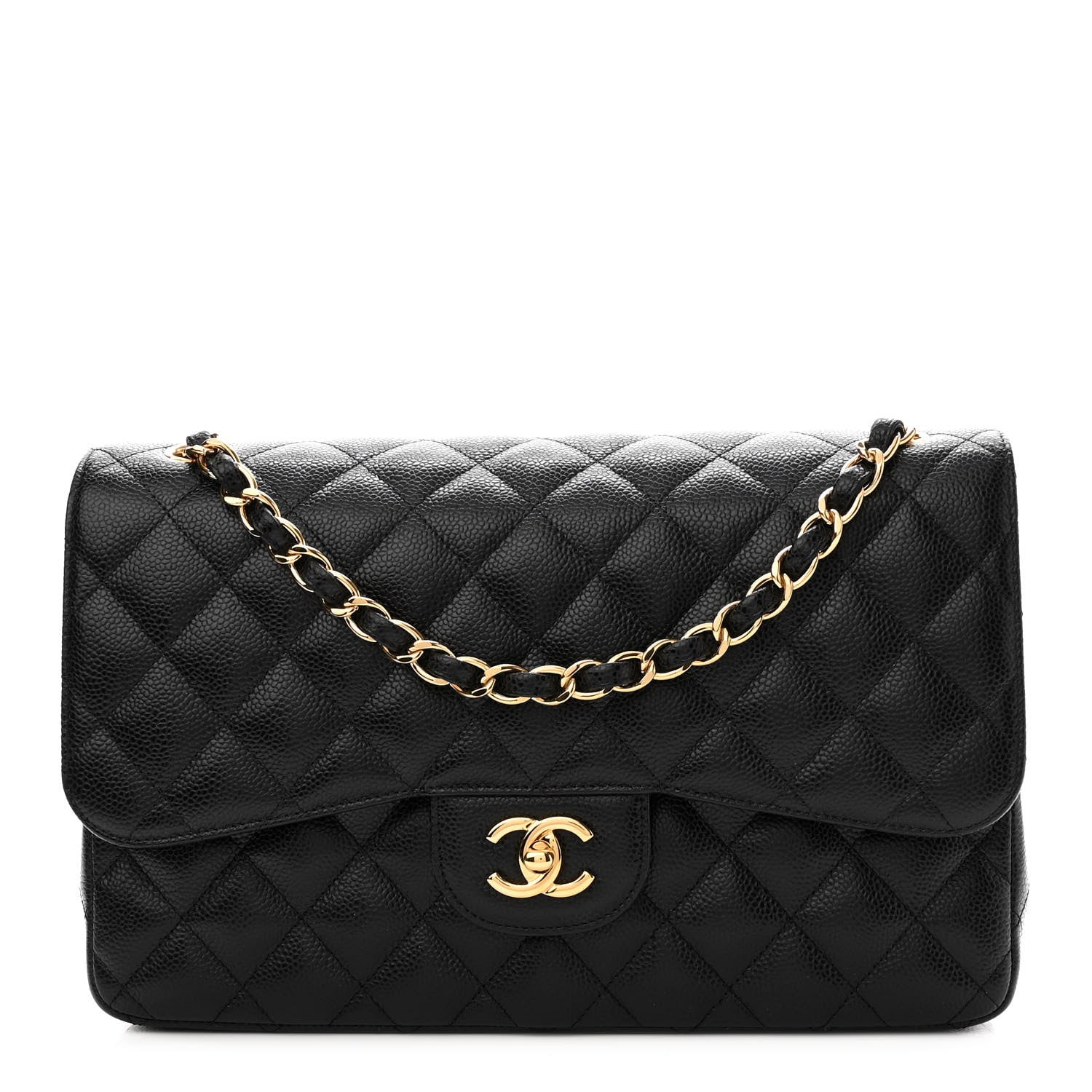 Chanel Caviar Quilted Jumbo Double Flap Black 1 of 11
