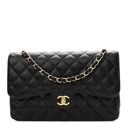 Chanel Caviar Quilted Jumbo Double Flap Black 1 of 11