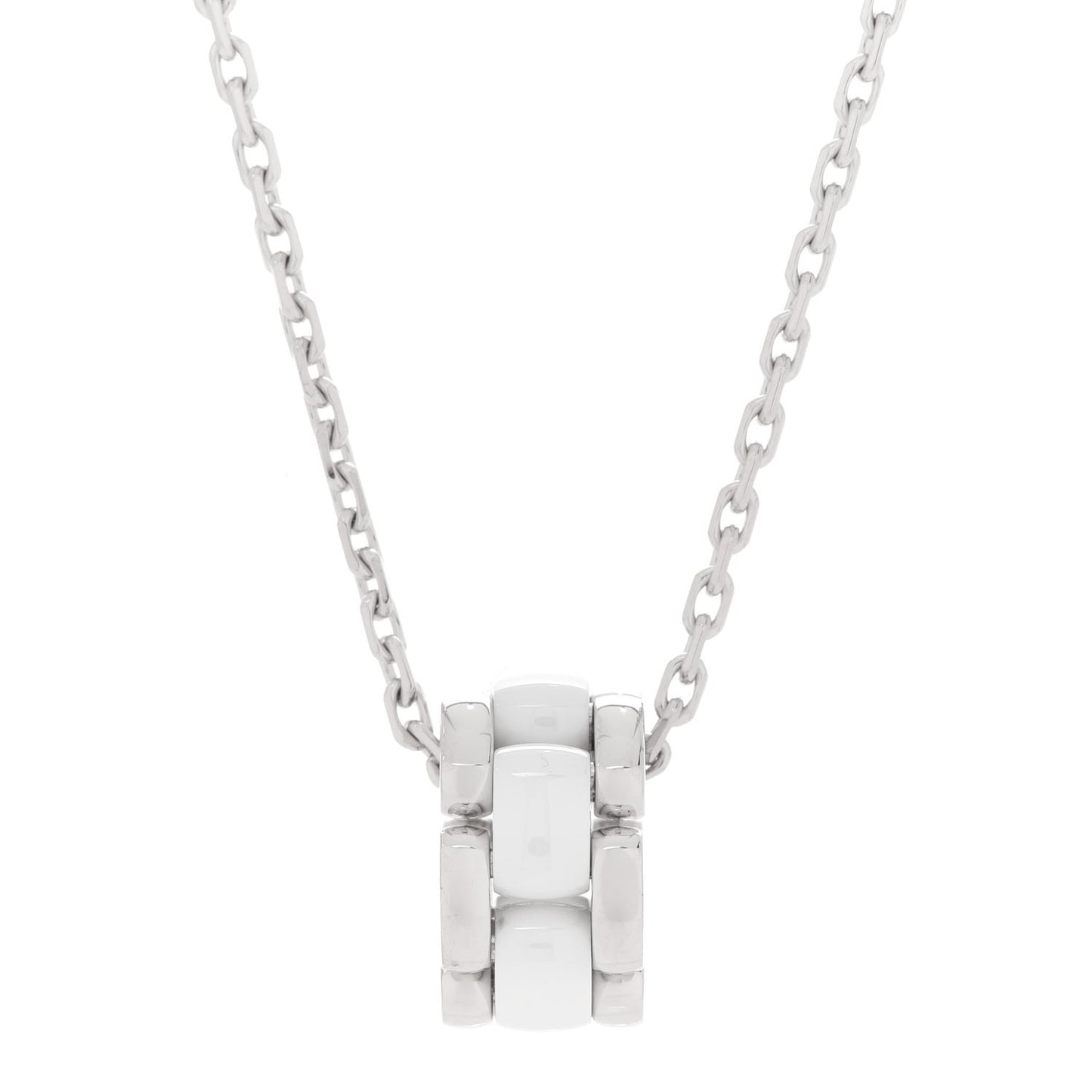 18K White Gold Ceramic Ultra Pendant Necklace White