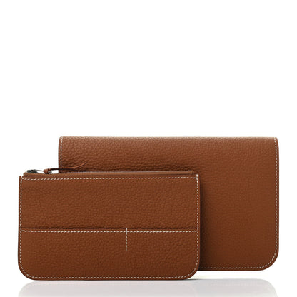 Hermes Togo Dogon Duo Wallet Gold 8 of 8