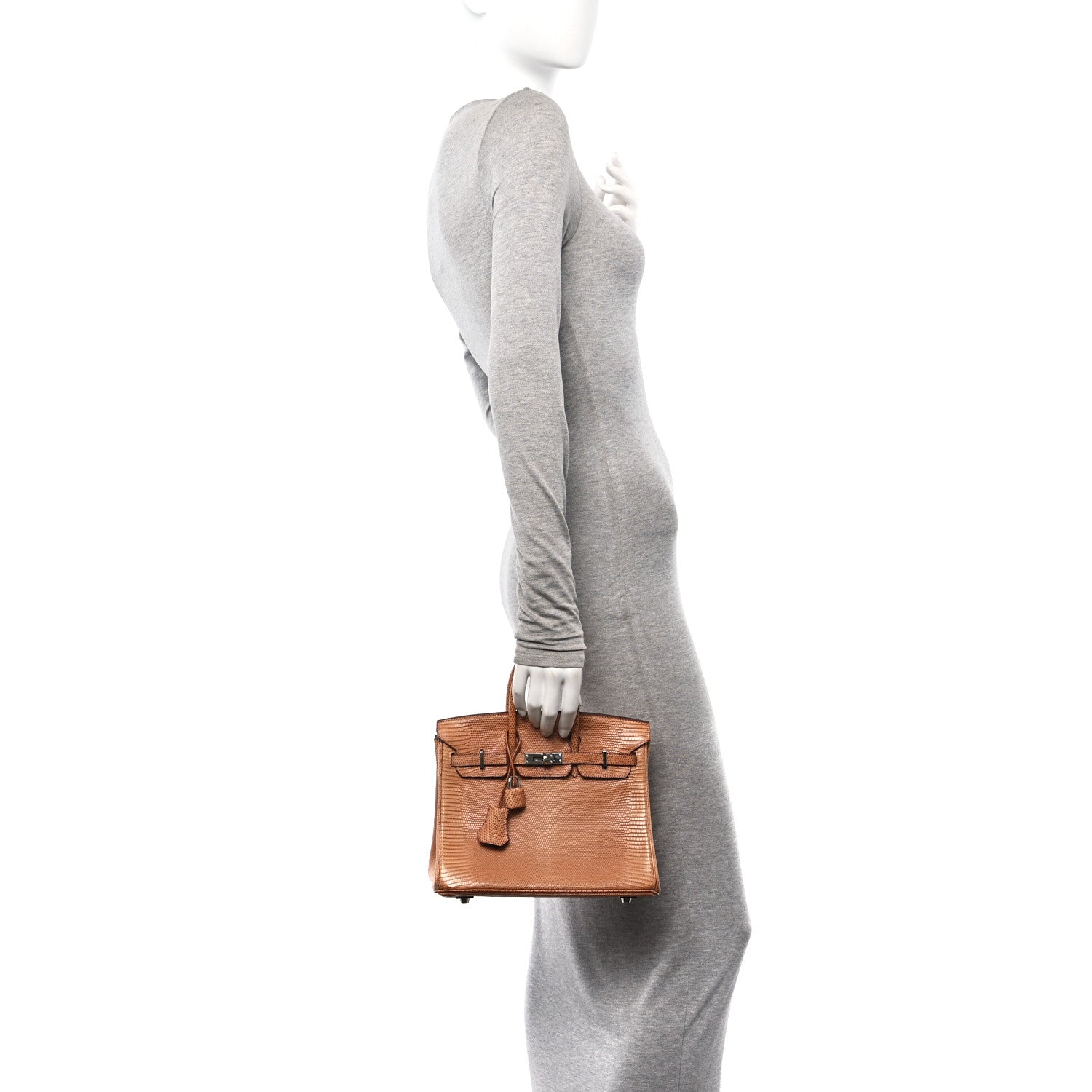 Hermes Lizard Birkin 25 Naturel 2 of 10