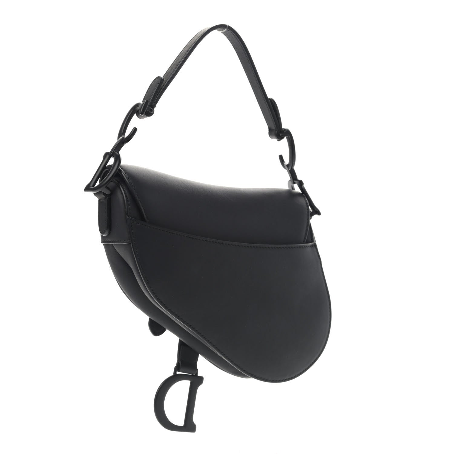 Christian Dior Ultra Matte Calfskin Mini Saddle Bag Black 2 of 9