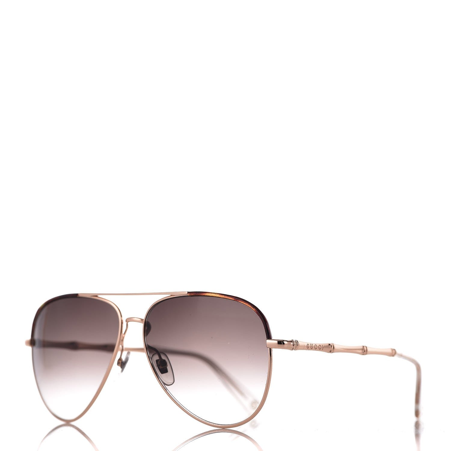 Gucci Bamboo Aviator GG 4276/S Sunglasses Gold 1 of 8