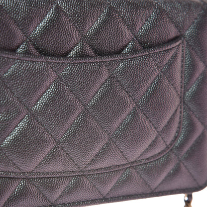 Chanel Iridescent Caviar Quilted Wallet On Chain WOC Black 9 of 12