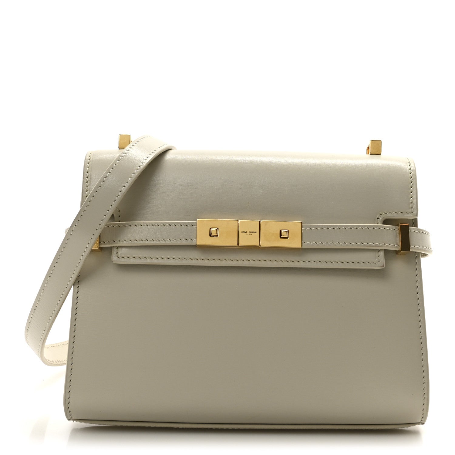 Saint Laurent Smooth Calfskin Mini Manhattan Shoulder Bag Crema Soft 1 of 10