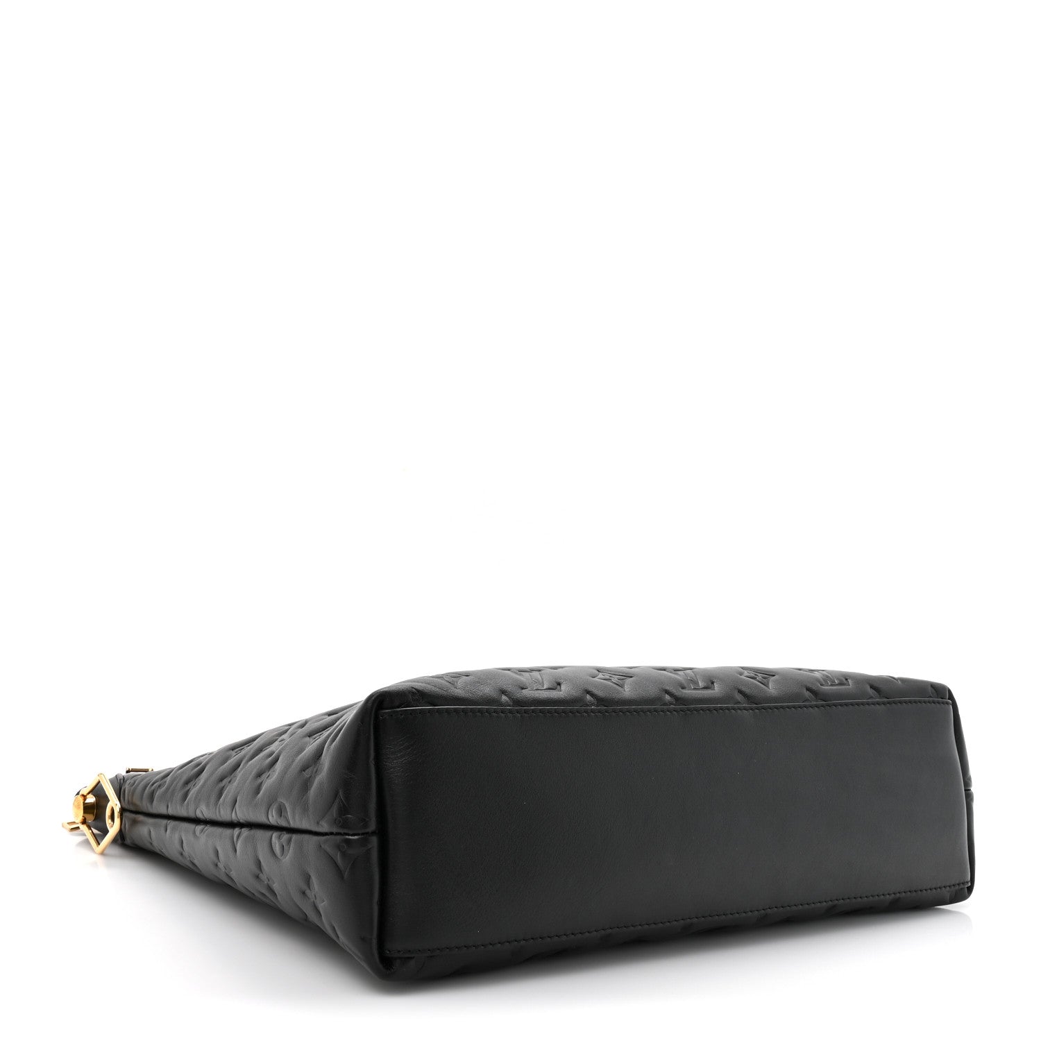 Louis Vuitton Lambskin Embossed Monogram Coussin Hobo MM Black 5 of 10