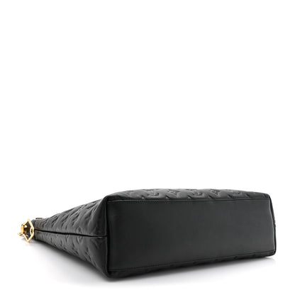 Louis Vuitton Lambskin Embossed Monogram Coussin Hobo MM Black 5 of 10
