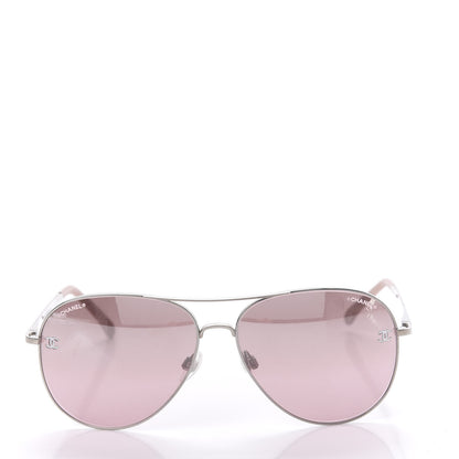 Chanel CC Aviator Sunglasses 4189-T-Q Pink 3 of 7
