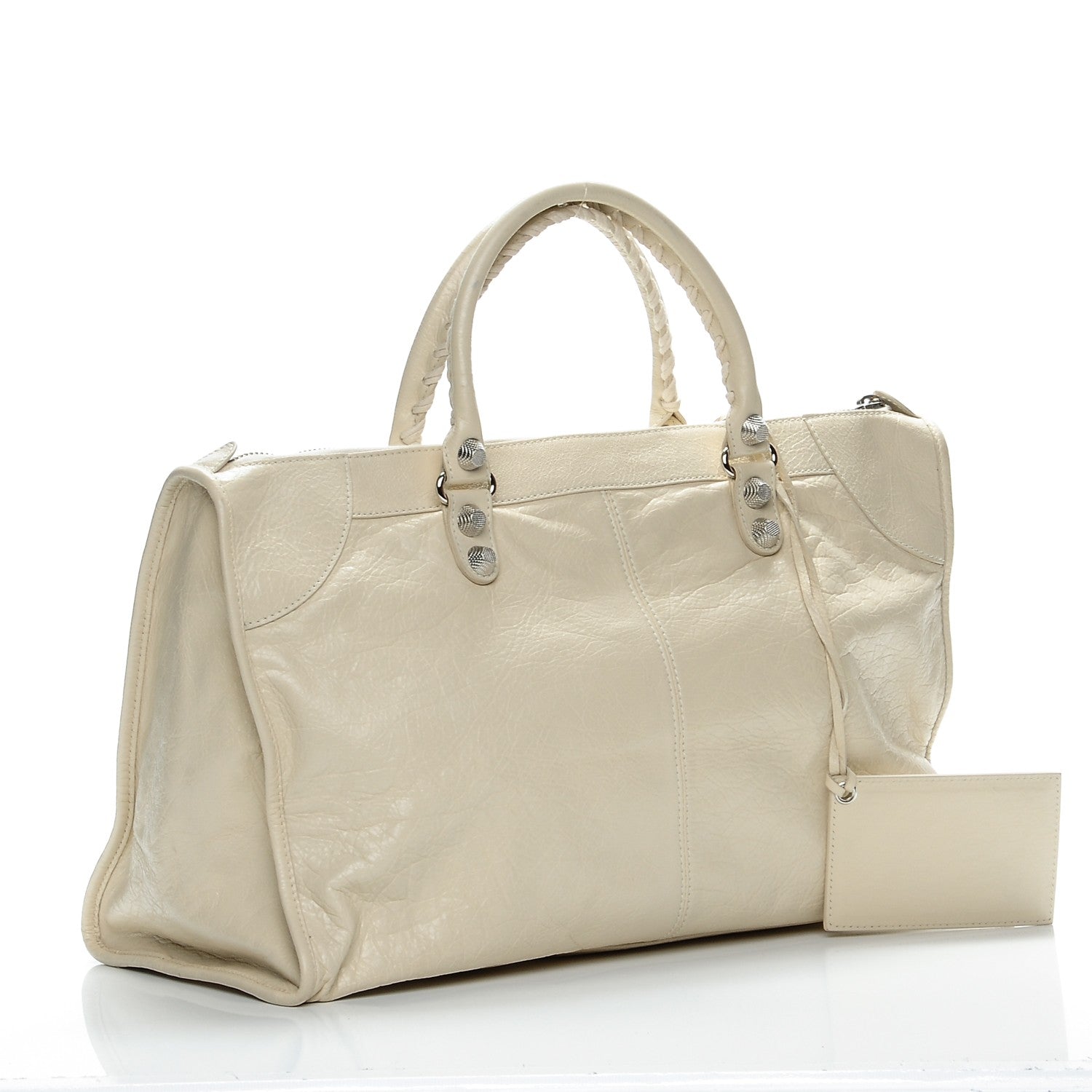 Balenciaga Agneau Arena Giant 12 Silver Hardware Work Blanc Creme Light Craie 3 of 8