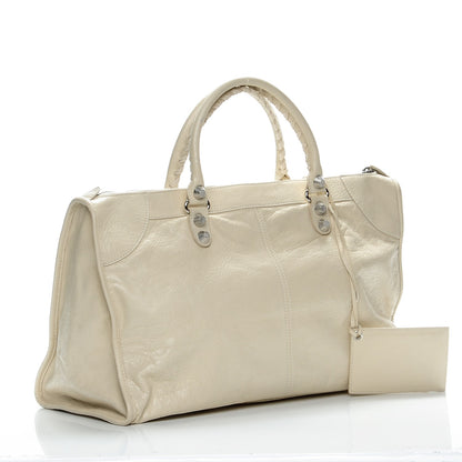 Balenciaga Agneau Arena Giant 12 Silver Hardware Work Blanc Creme Light Craie 3 of 8