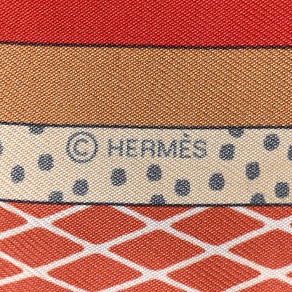 Hermes Silk Twilly Grand Theatre Nouveau Rouge Rose Multicolor 4 of 5