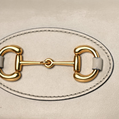 Gucci Boarded Plutone Calfskin Horsebit 1955 Wallet On Chain Mystic White 11 of 14