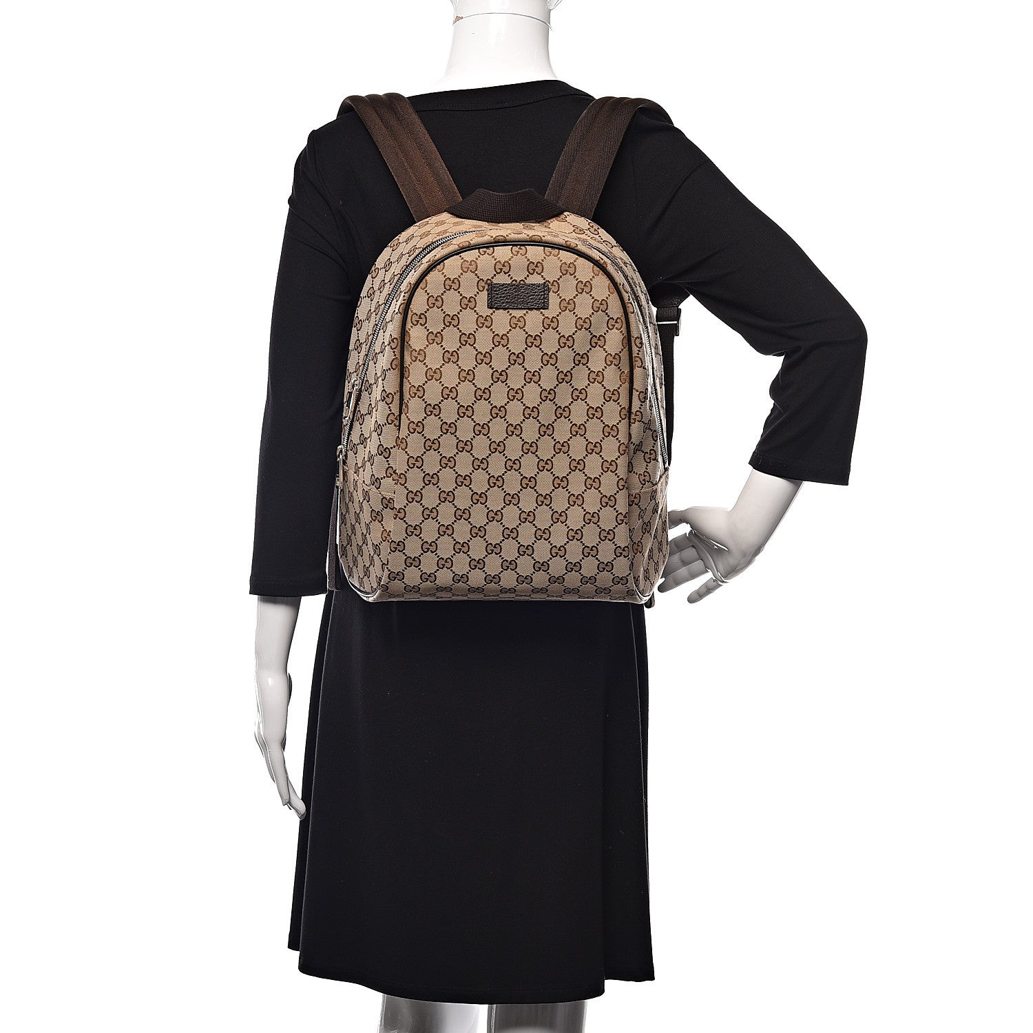 Gucci Monogram Travel Backpack Dark Brown 3 of 11