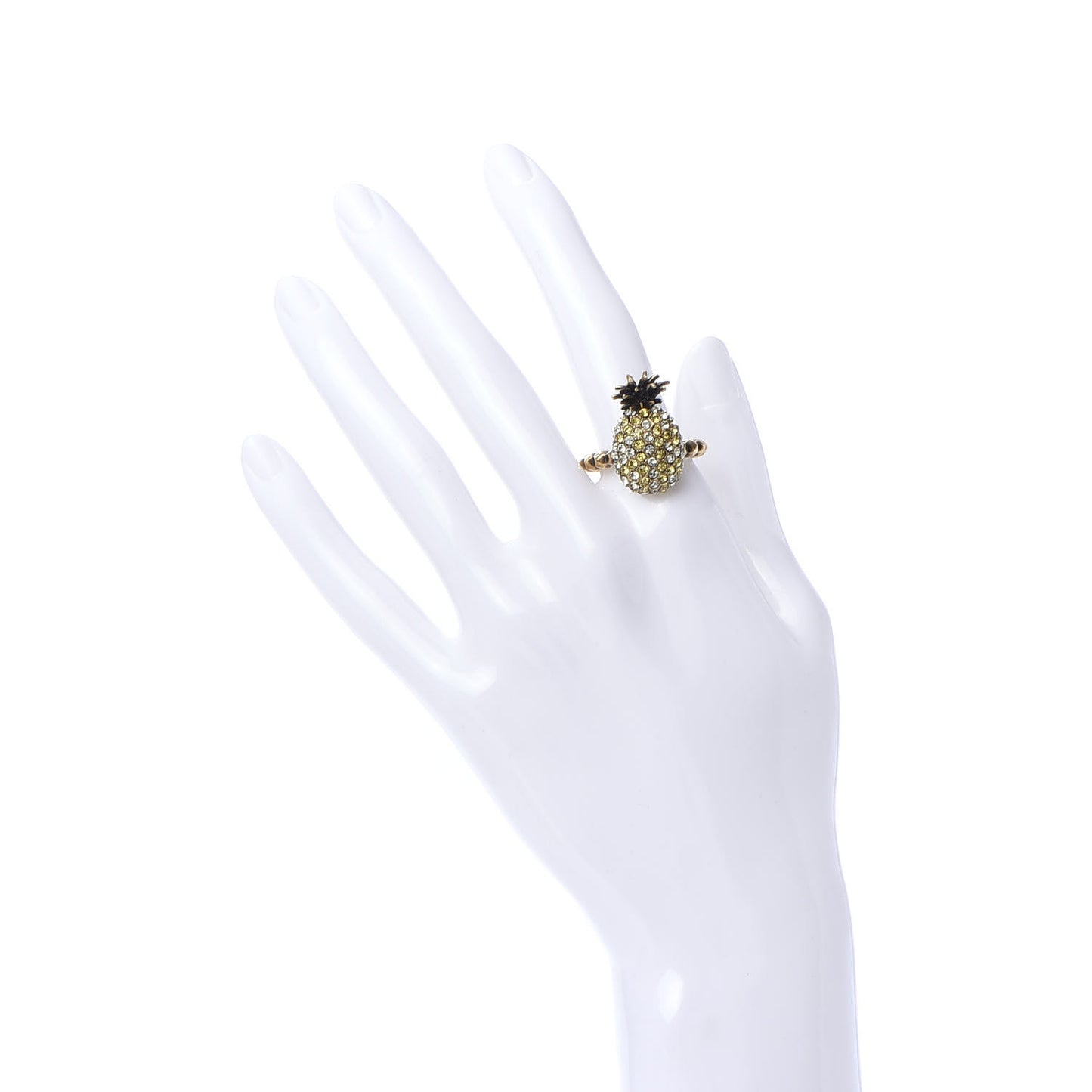 Crystal Pineapple Motif Ring M