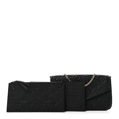 Louis Vuitton Empreinte Pochette Felicie Chain Wallet Black 3 of 11