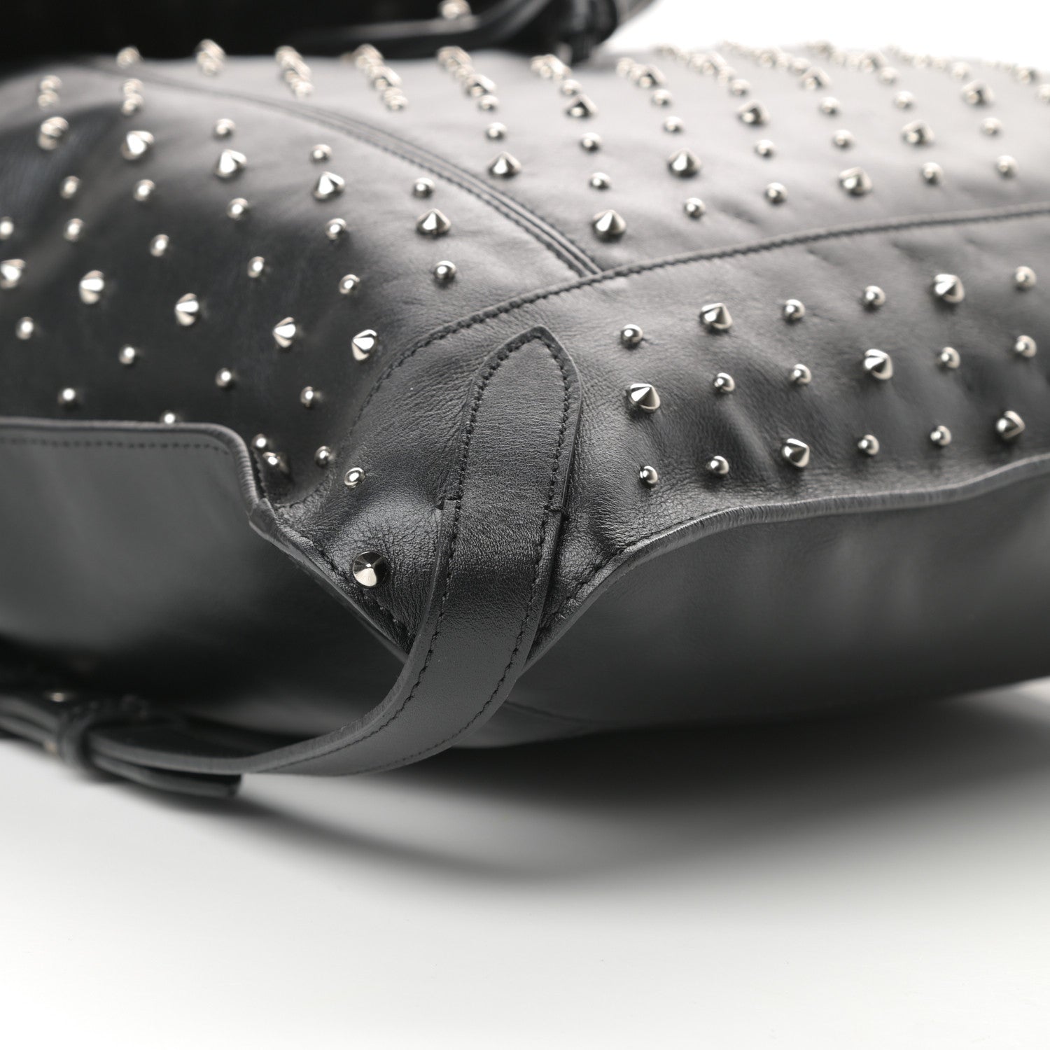 Alexander McQueen Calfskin Studded Padlock Backpack Black 10 of 15