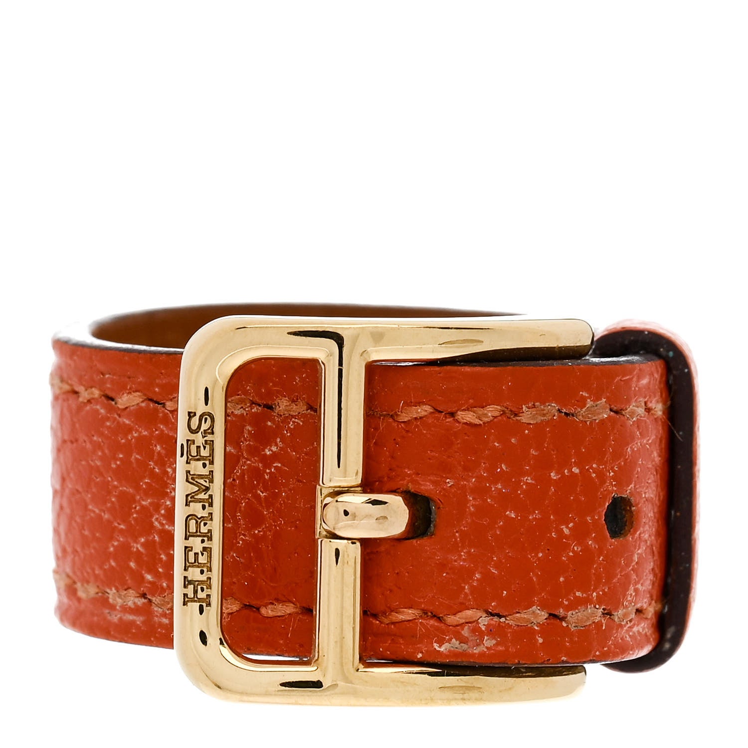 Hermes Chevre Mysore Etriviere Scarf Ring Feu 1 of 6