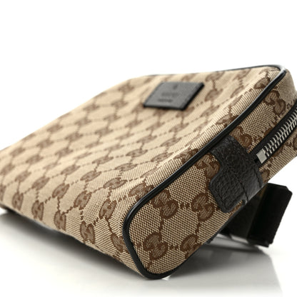 Gucci Monogram Dollar Calfskin Belt Bag Beige Ebony Testa di Moro Marrone Scuro 9 of 9