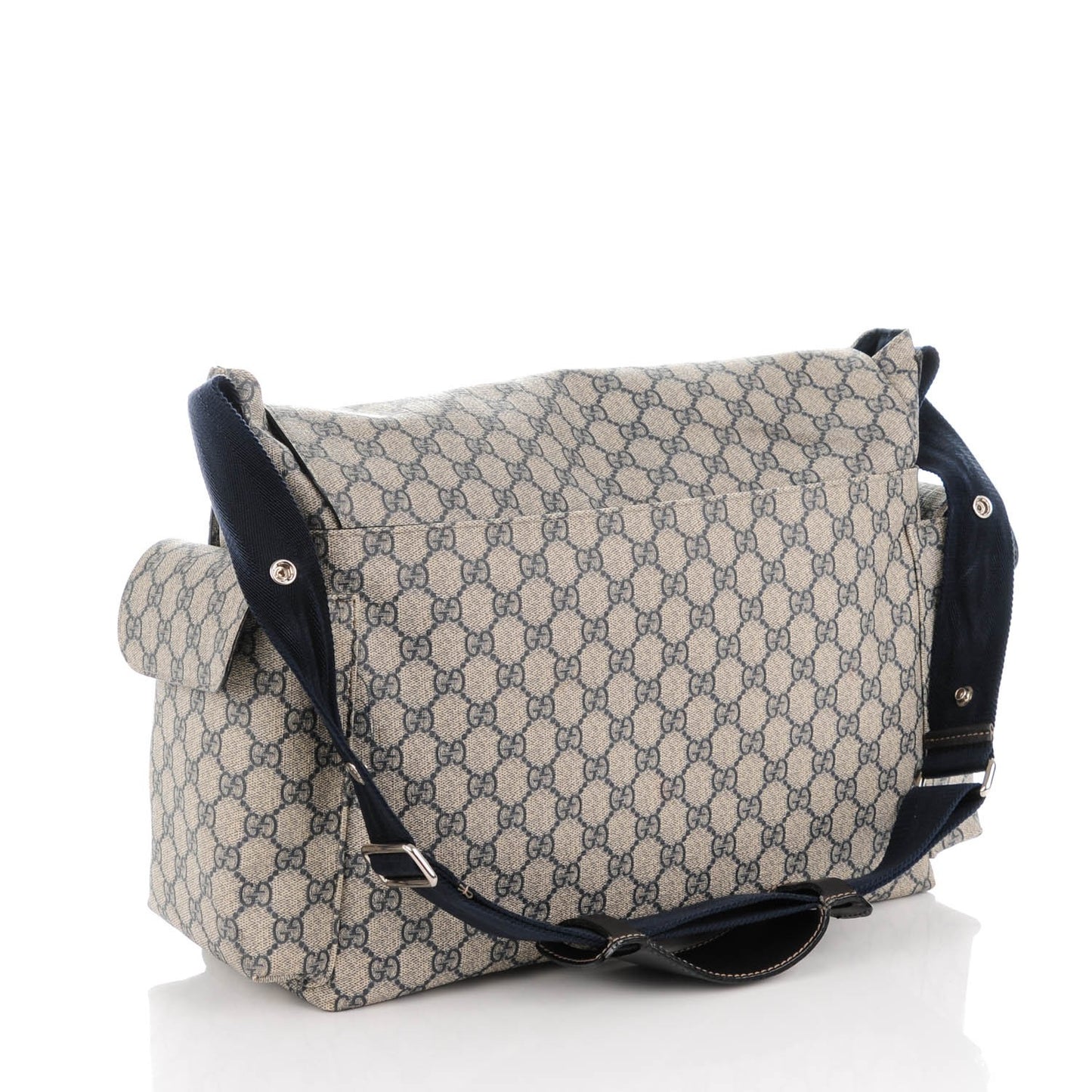 GG Plus Monogram Messenger Diaper Bag Navy