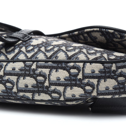 Christian Dior Oblique Mens Saddle Bag Blue 6 of 9
