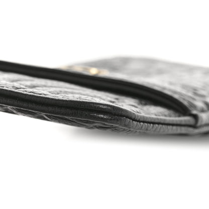 Chanel Caviar Camellia Embossed Classic Flat Wallet Pouch Black 12 of 12