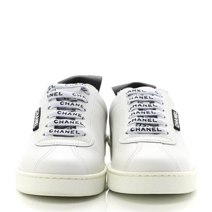 Chanel Calfskin CC Womens Sneakers 35.5 White 2 of 9