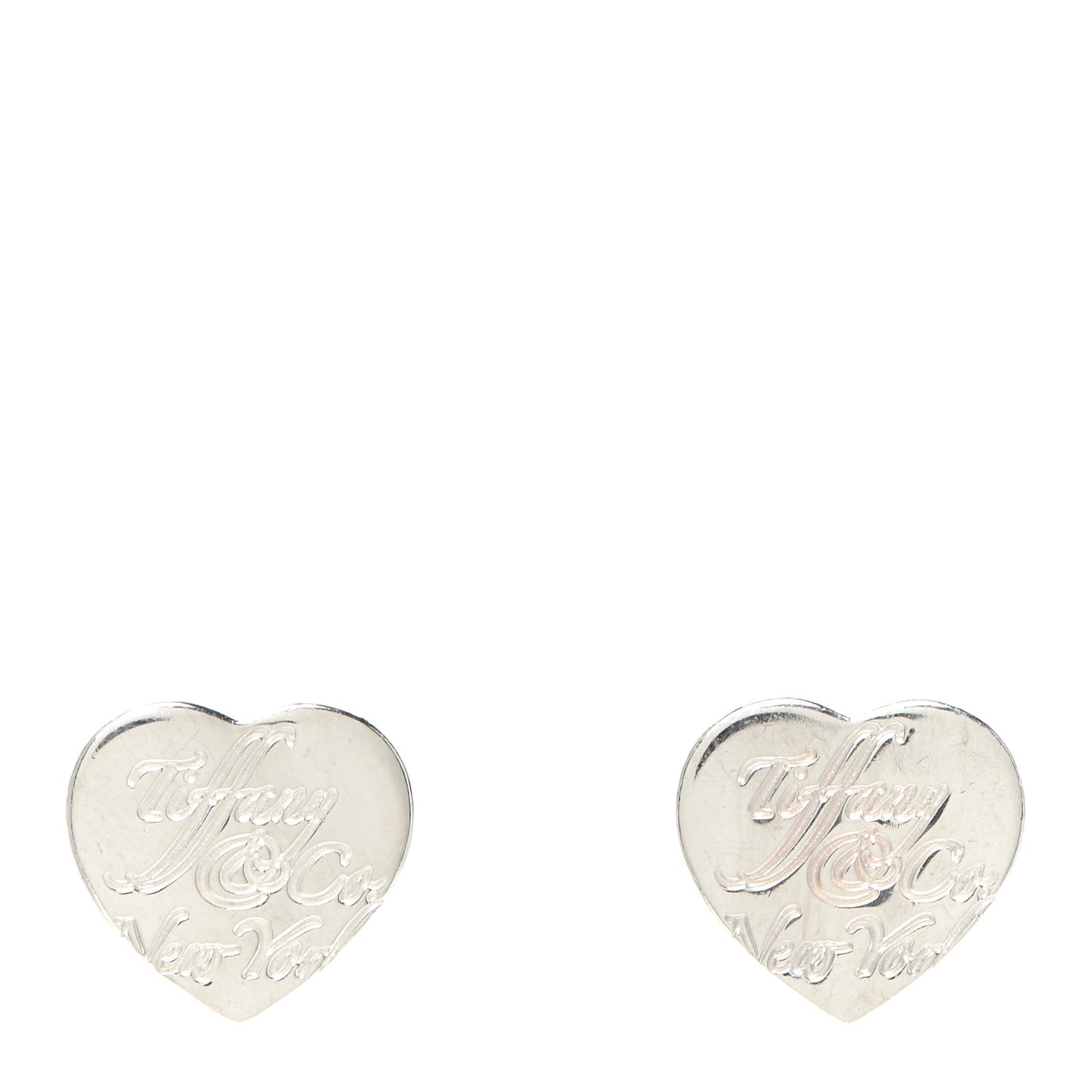 Sterling Silver Notes Heart Tag Earrings