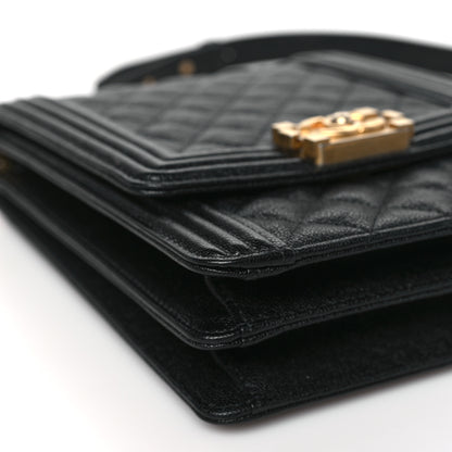 Chanel Caviar Quilted North South Boy Flap Black 8 of 9