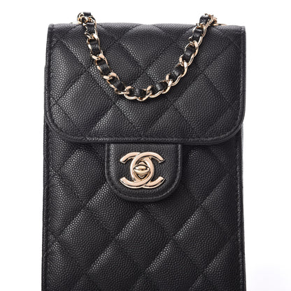 Chanel Caviar Quilted Classic Phone Holder Black 11 of 12