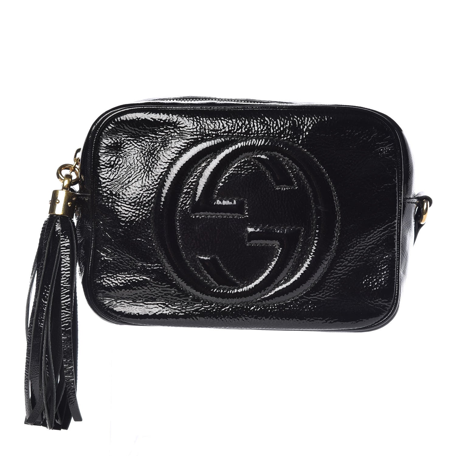 Gucci Soft Patent Small Soho Disco Bag Black 1 of 12