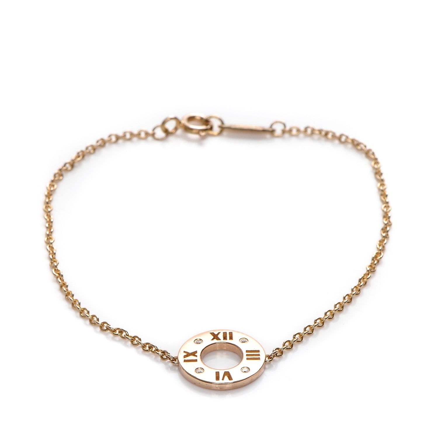 18K Rose Gold Diamond Atlas Pierced Bracelet