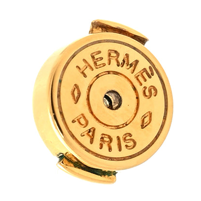 Hermes Gold Lacquered Pop H Earrings Orange 4 of 6