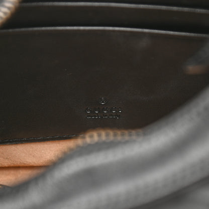 Gucci Calfskin Matelasse Chevron Mini GG Marmont Half Moon Hobo Black 6 of 11