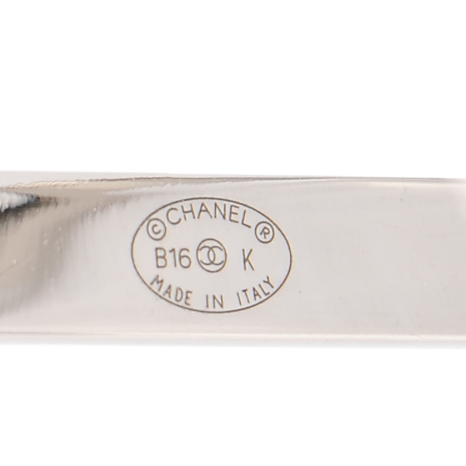 Chanel Crystal CC Cuff Silver 4 of 5
