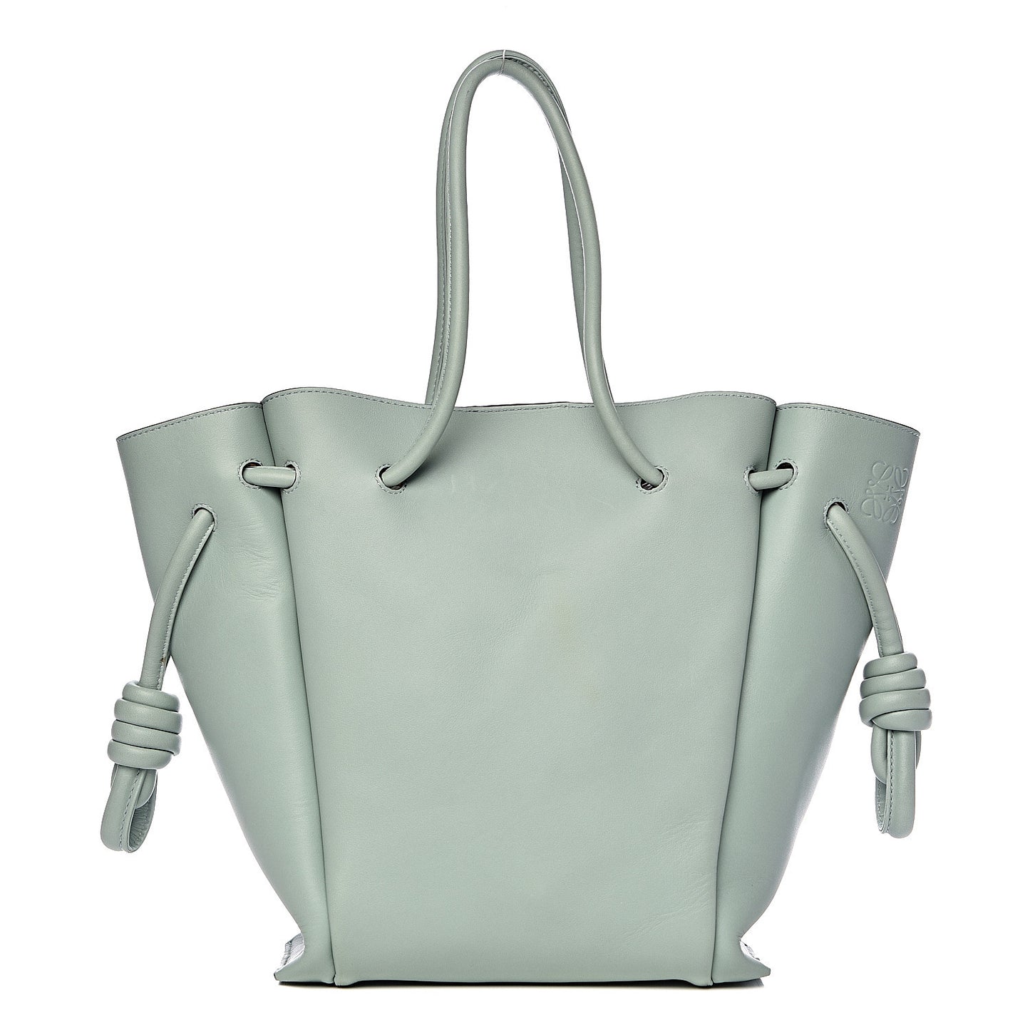 Calfskin Small Flamenco Knot Bag Light Blue