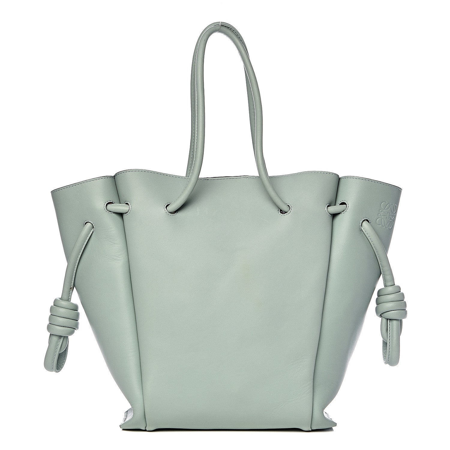 Loewe Calfskin Small Flamenco Knot Bag Light Blue 1 of 13