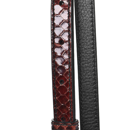 Fendi Snakeskin Medium Peekaboo Iconic Satchel Burgundy 13 of 16