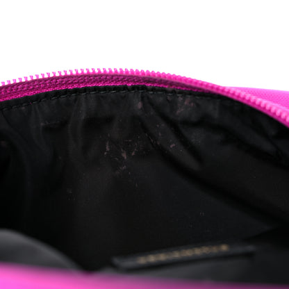 Balenciaga Sport Nylon Logo Embroidered Small Wheel Beltpack Fuchsia Black 9 of 18