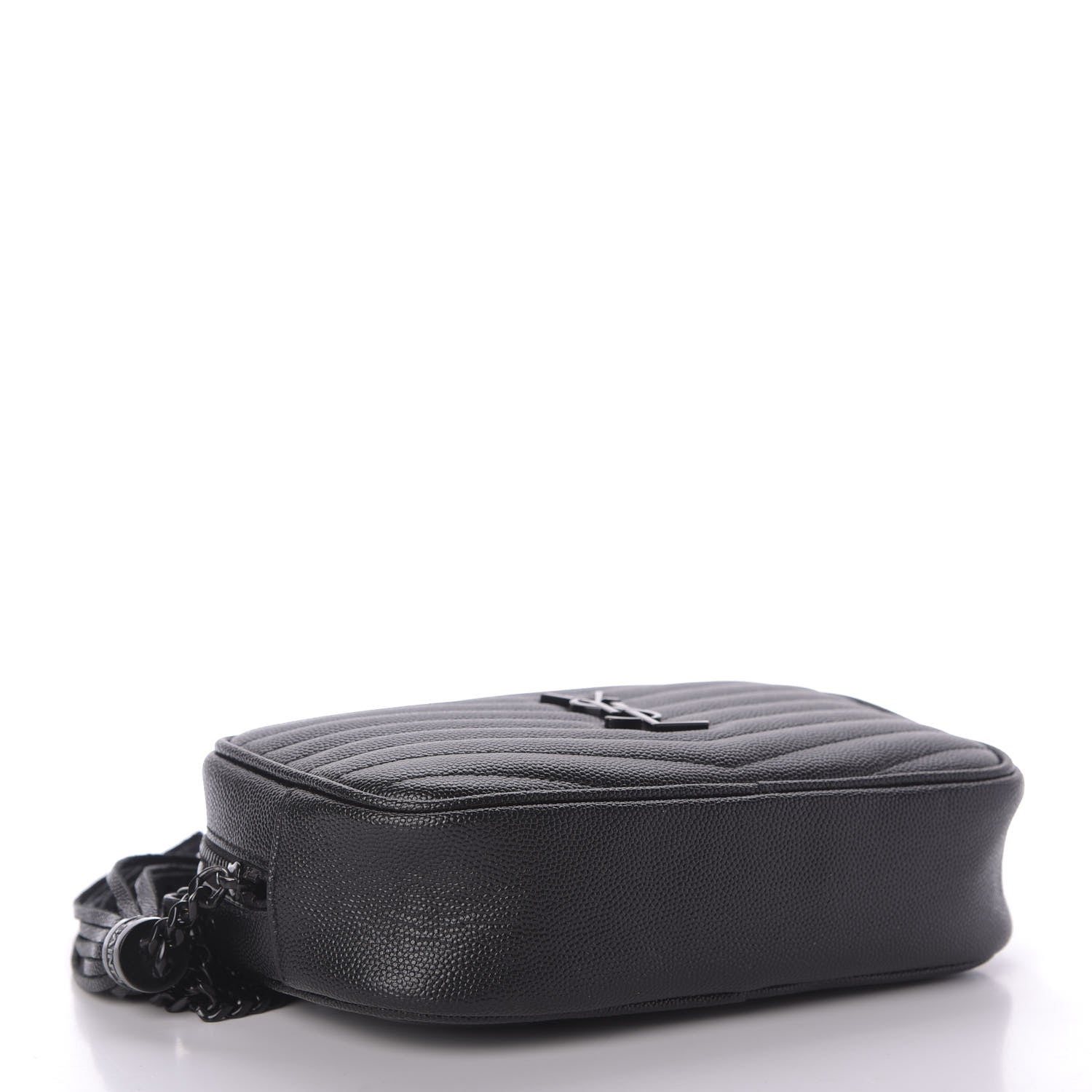 Saint Laurent Grain De Poudre Matelasse Monogram Mini Lou Camera Bag Black 4 of 9