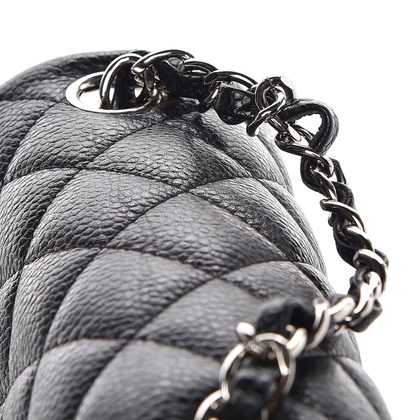 Caviar Quilted Mini Square Flap Black