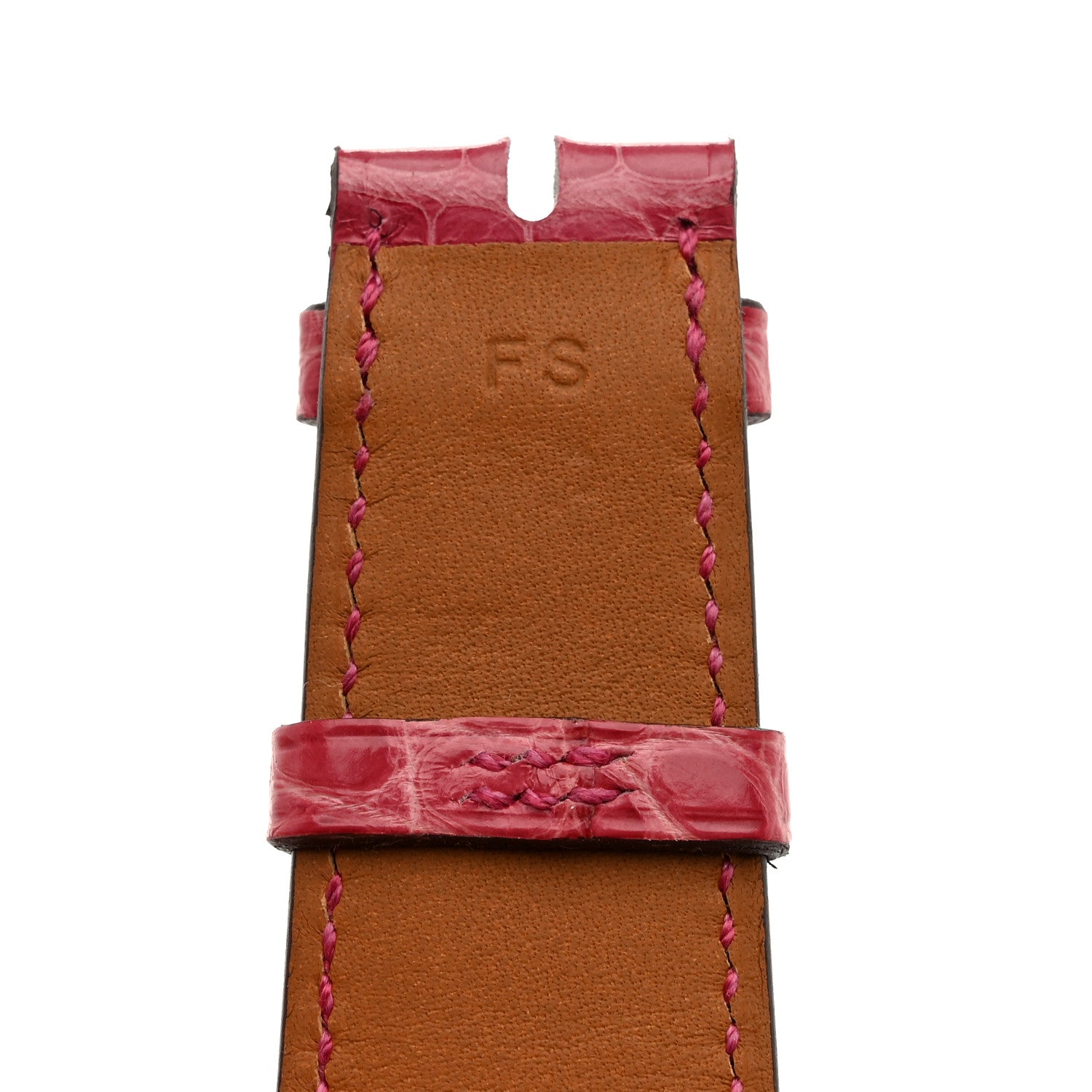 Hermes Matte Alligator Heure H Hour Watch 30mm Strap Fuchsia 5 of 7
