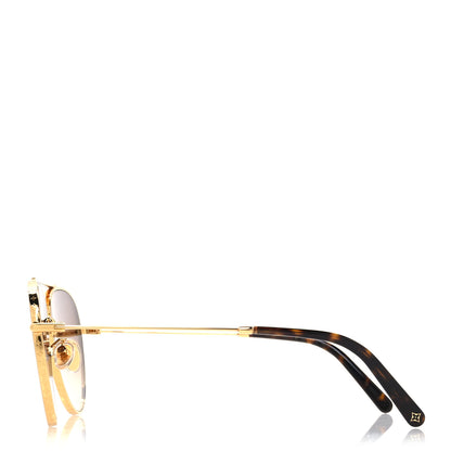 Louis Vuitton Metal The LV Pilot Sunglasses Z1620U Gradient Brown Monogram 3 of 9