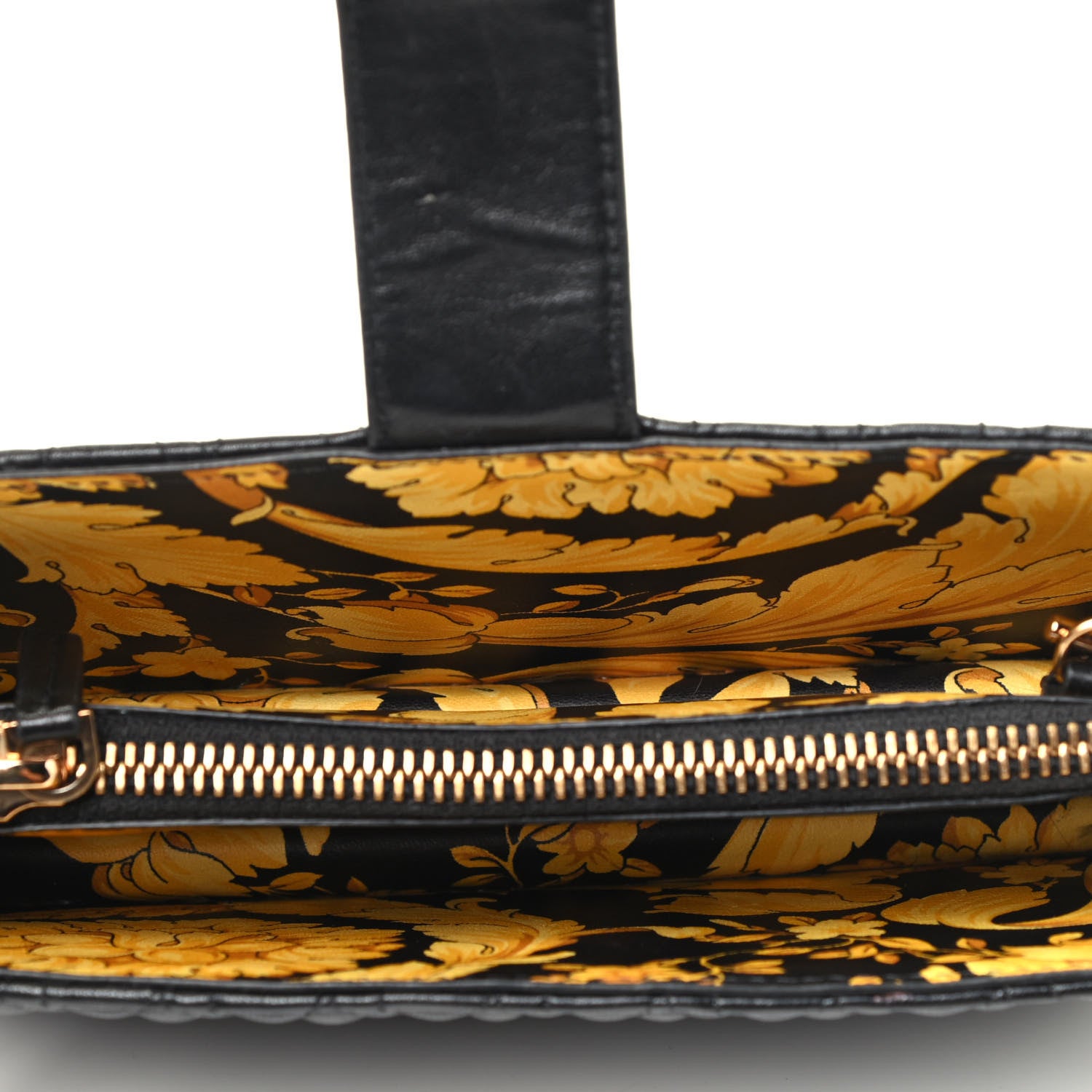 Versace Nappa Quilted Virtus Mini Shoulder Bag Black 3 of 3