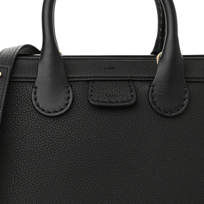 Chloe Grained Calfskin Small Edith Top Handle Bag Black 7 of 9