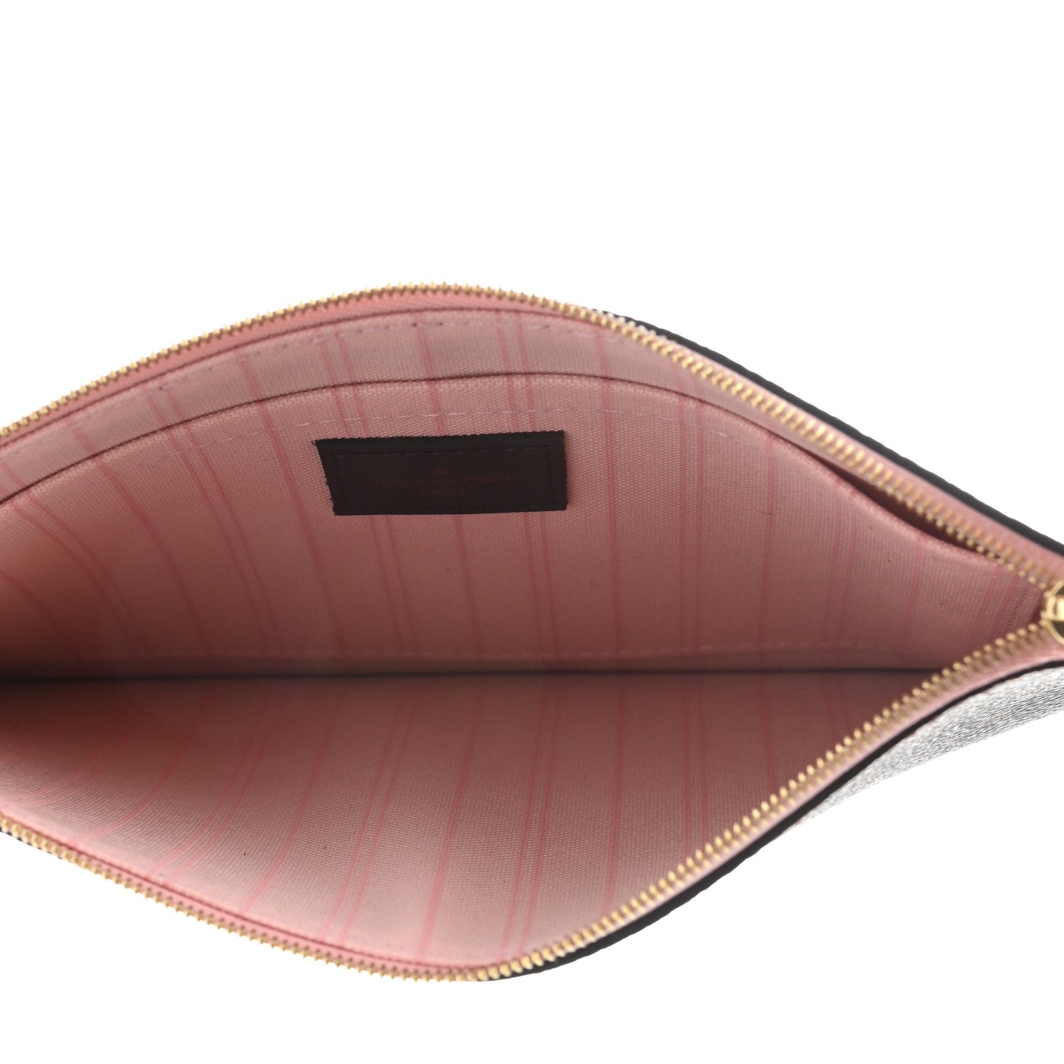 Louis Vuitton Damier Ebene Neverfull MM GM Pochette Rose Ballerine 5 of 6