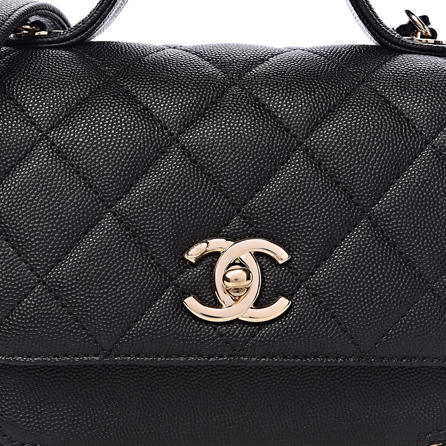 Caviar Quilted Mini Business Affinity Flap Black
