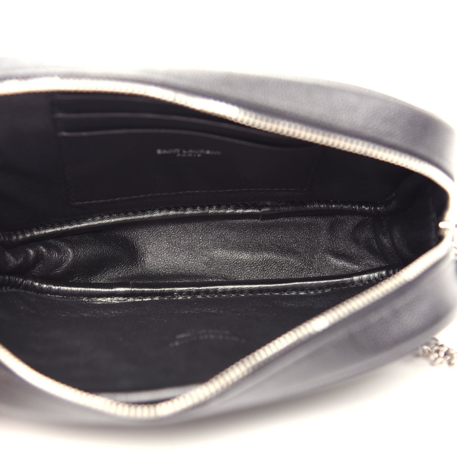 Saint Laurent Grain De Poudre Matelasse Monogram Mini Lou Camera Bag Black 5 of 10