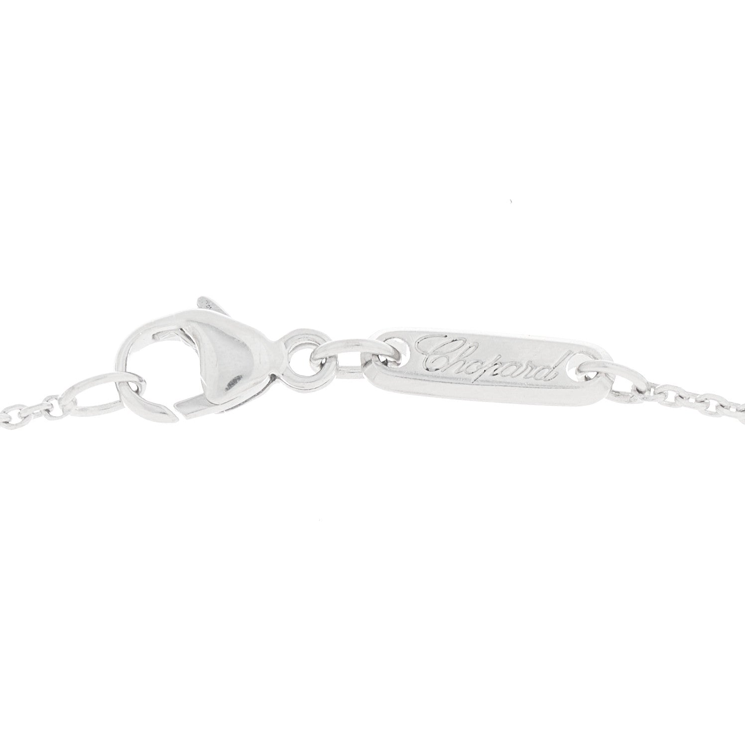 Chopard 18K White Gold Happy Diamonds Icons Heart Pendant Necklace 3 of 5